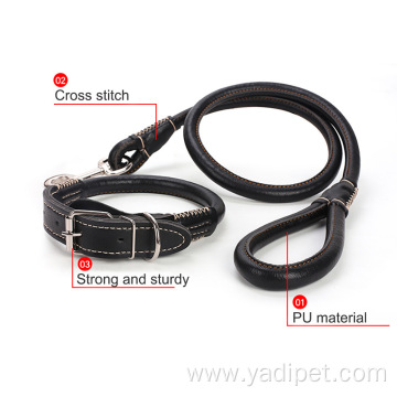 Supply Wear resistant Dog Leather Leash Pu Leather